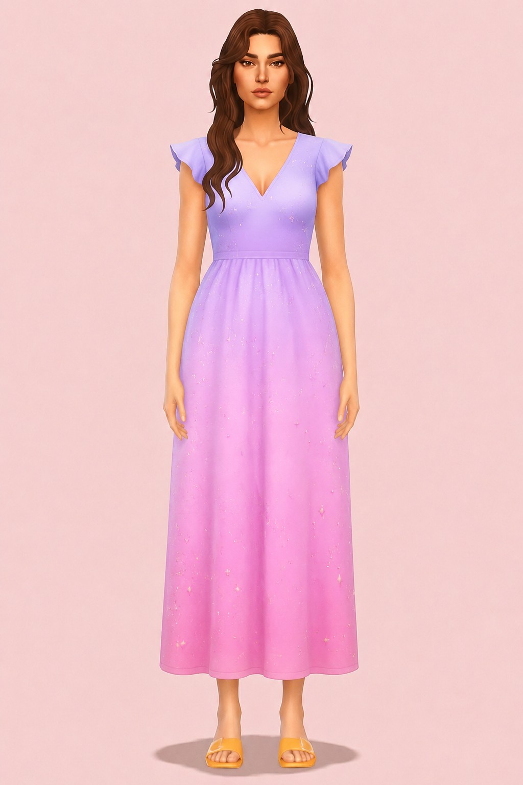 Swan dress 🦢 custom content (CC) for Sims 4 by miikocc