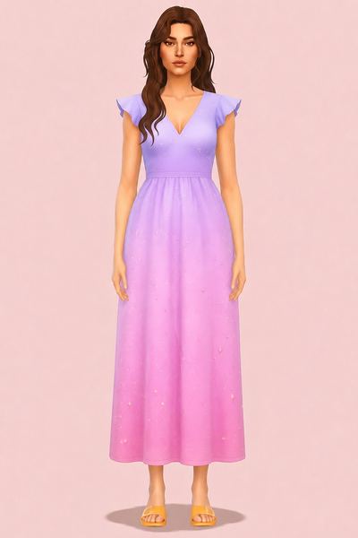 Swan dress 🦢 custom content (CC) for Sims 4 by miikocc