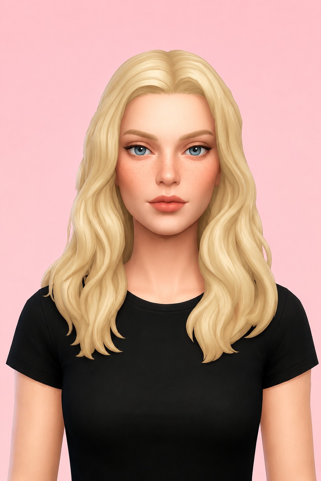Katya hair custom content (CC) for Sims 4 by miikocc