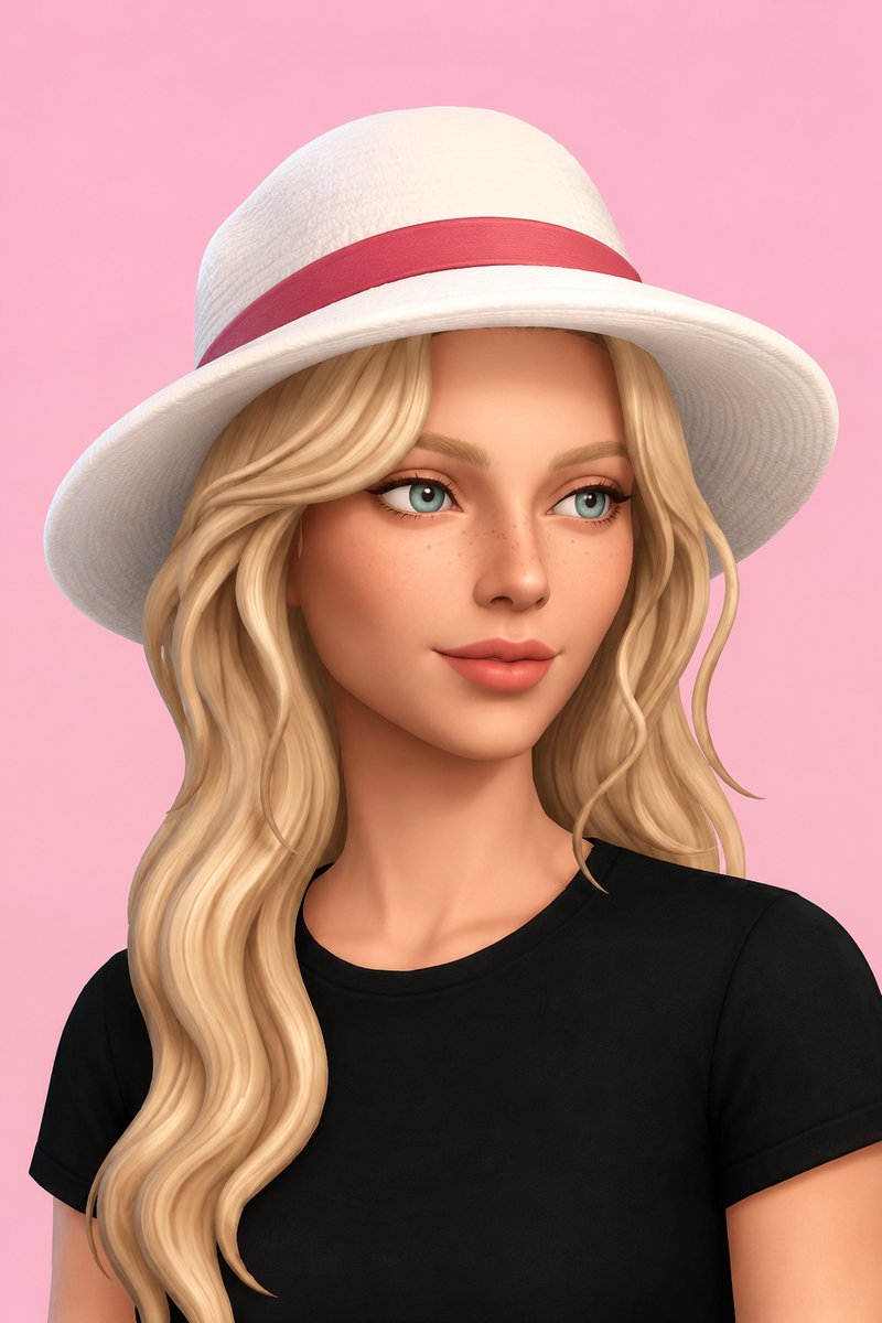 Bianca Hat custom content (CC) for Sims 4 by miikocc