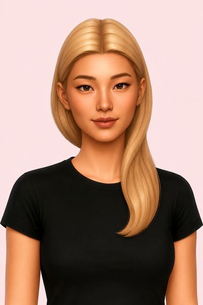 Long Tucked Hair ~ Fix + V2 custom content (CC) for Sims 4 by miikocc