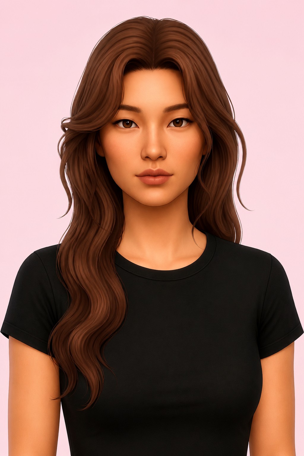 Belle Hair custom content (CC) for Sims 4 by miikocc