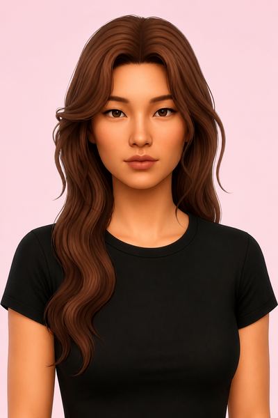 Belle Hair custom content (CC) for Sims 4 by miikocc