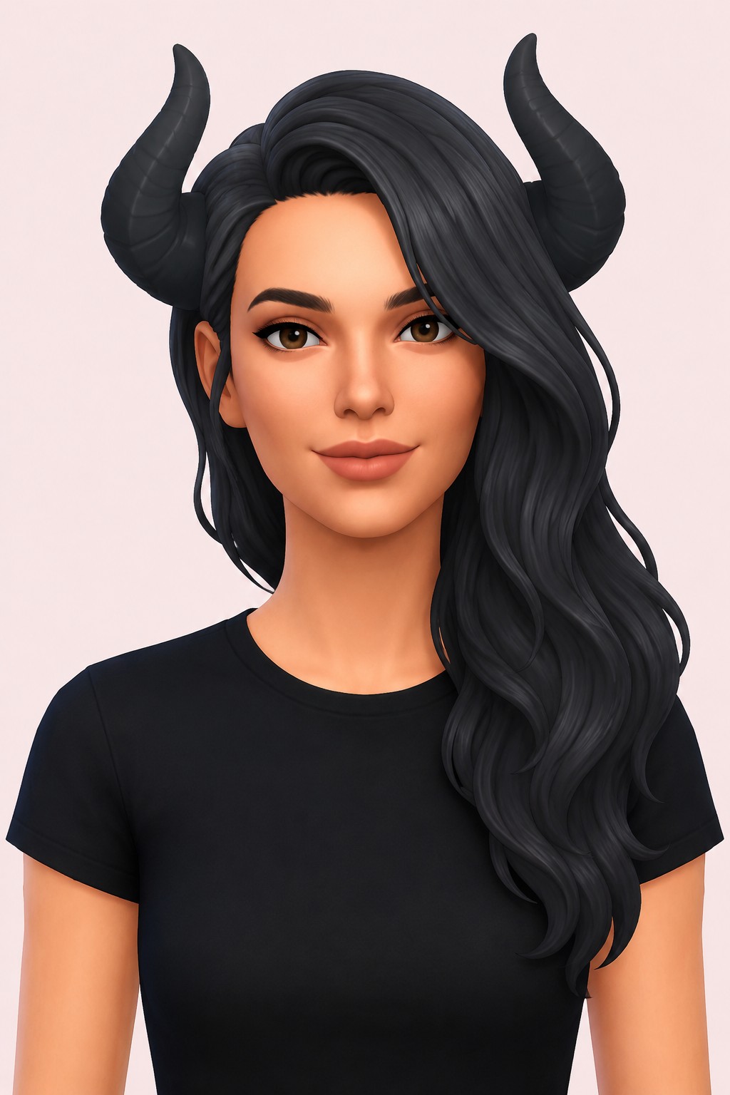 Malevola Hair custom content (CC) for Sims 4 by johnnysims