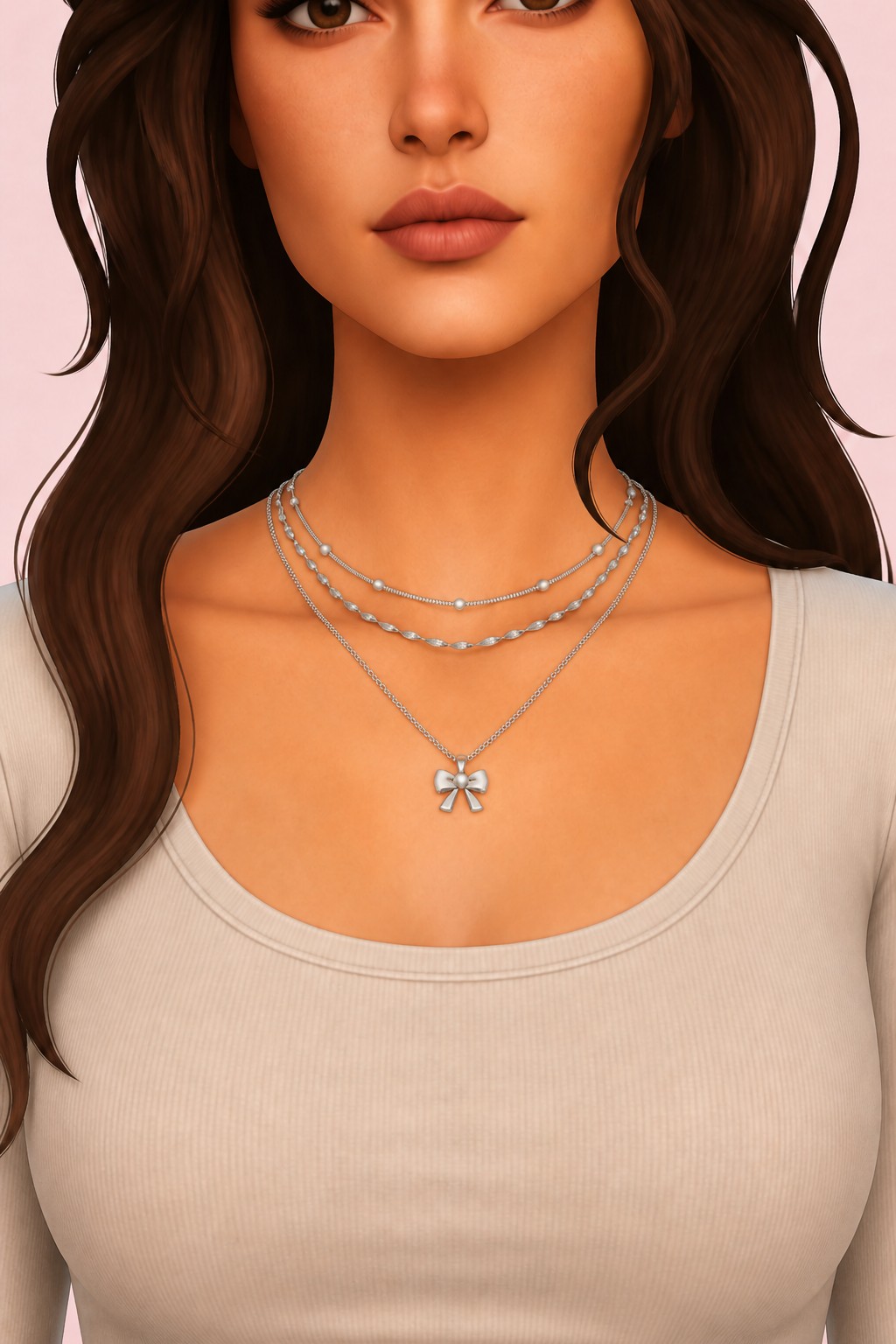 SYLVIE NECKLACE (EARLY ACCESS) custom content (CC) for Sims 4 by simpliciaty