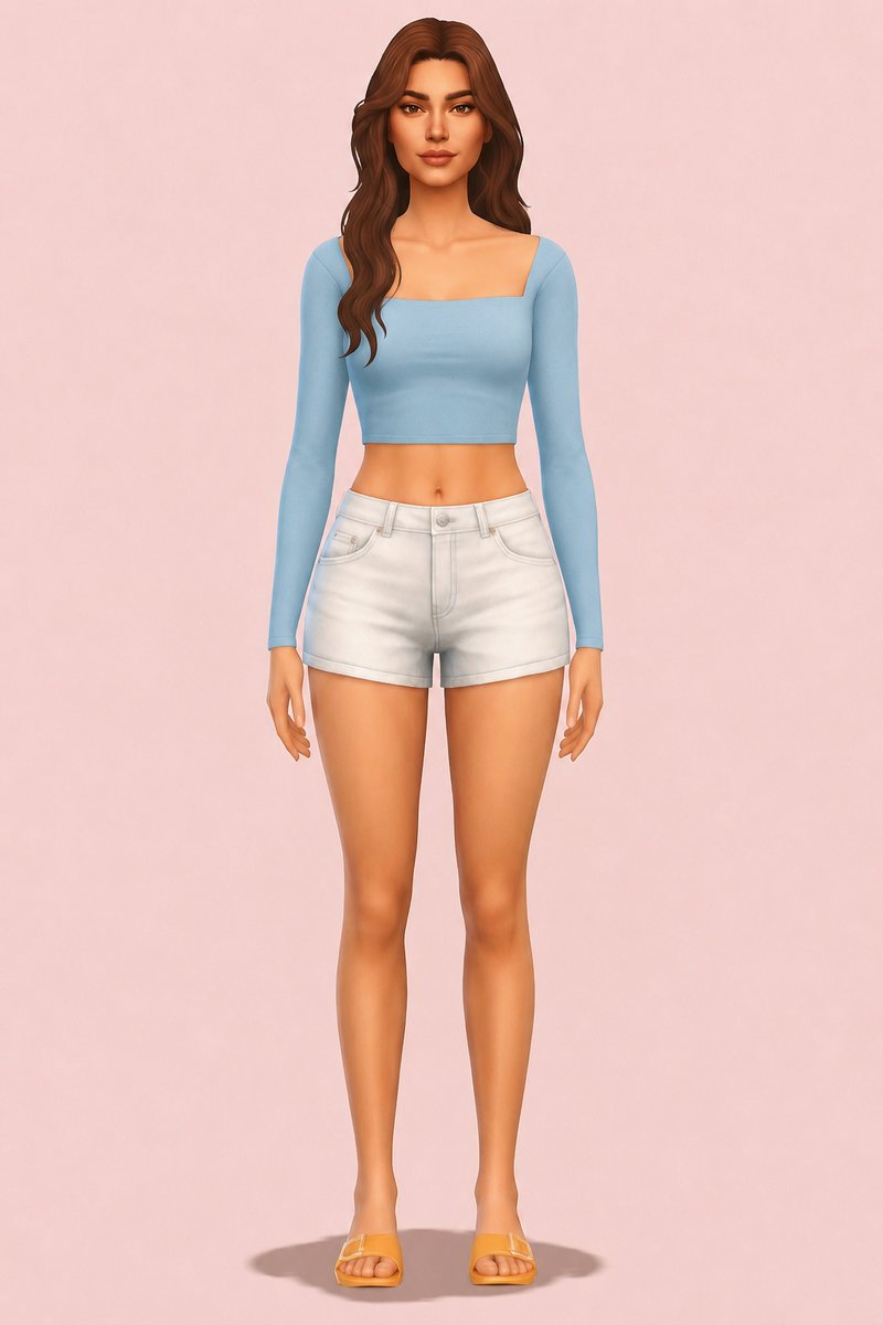 Zari Crop Top custom content (CC) for Sims 4 by simpliciaty