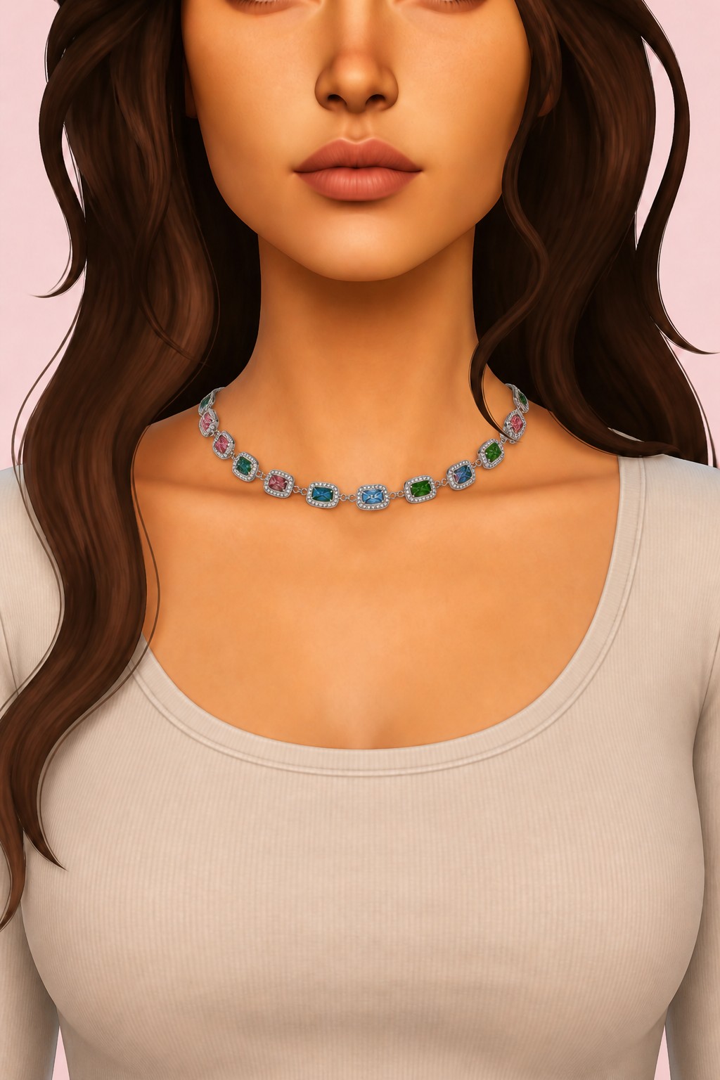 THALIA NECKLACE custom content (CC) for Sims 4 by simpliciaty