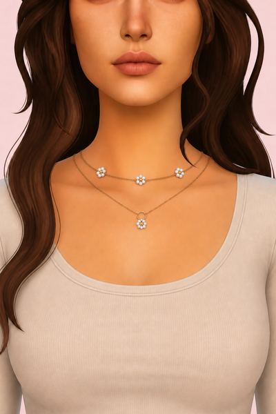 FIORE NECKLACE custom content (CC) for Sims 4 by simpliciaty