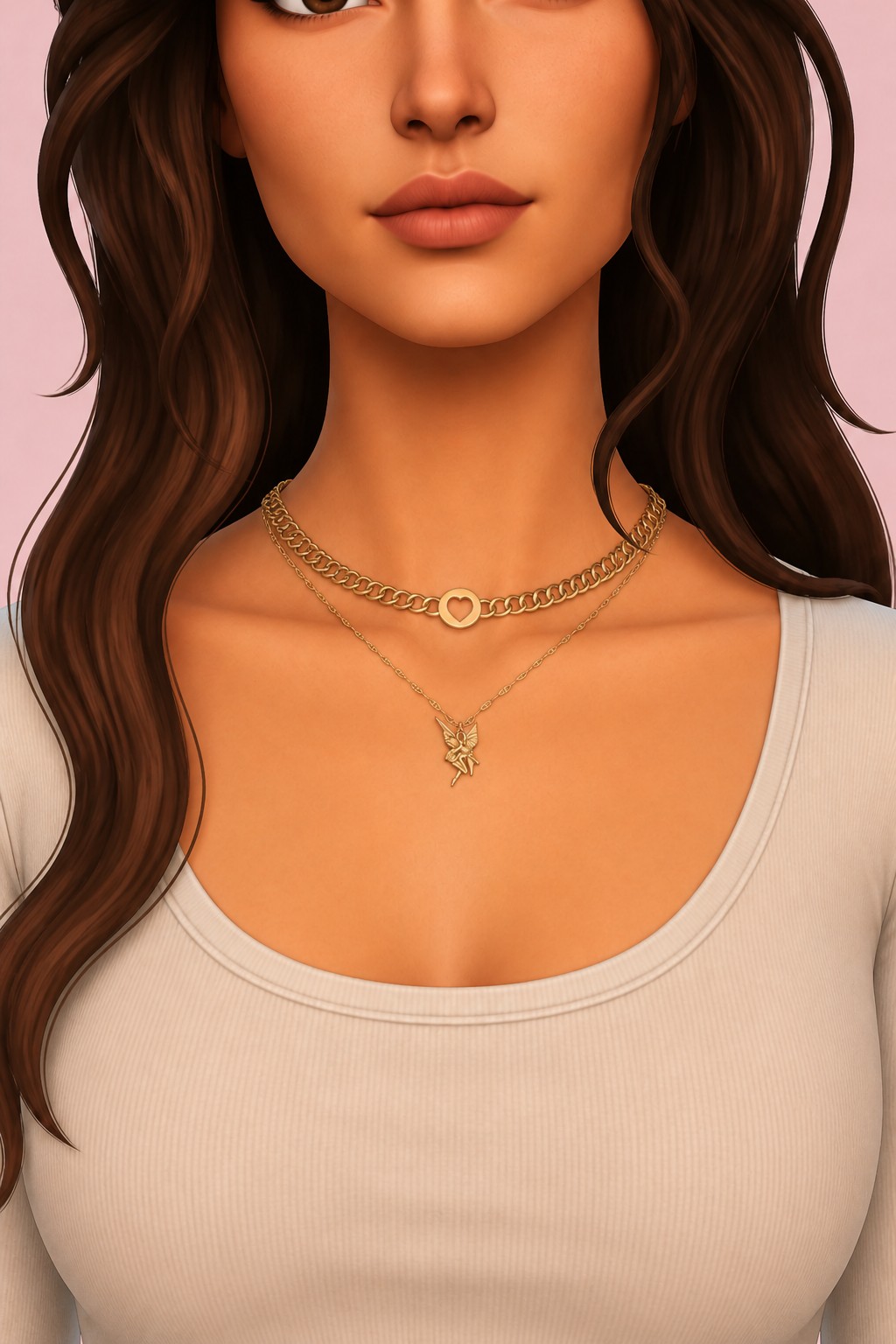 PIXIE NECKLACE custom content (CC) for Sims 4 by simpliciaty