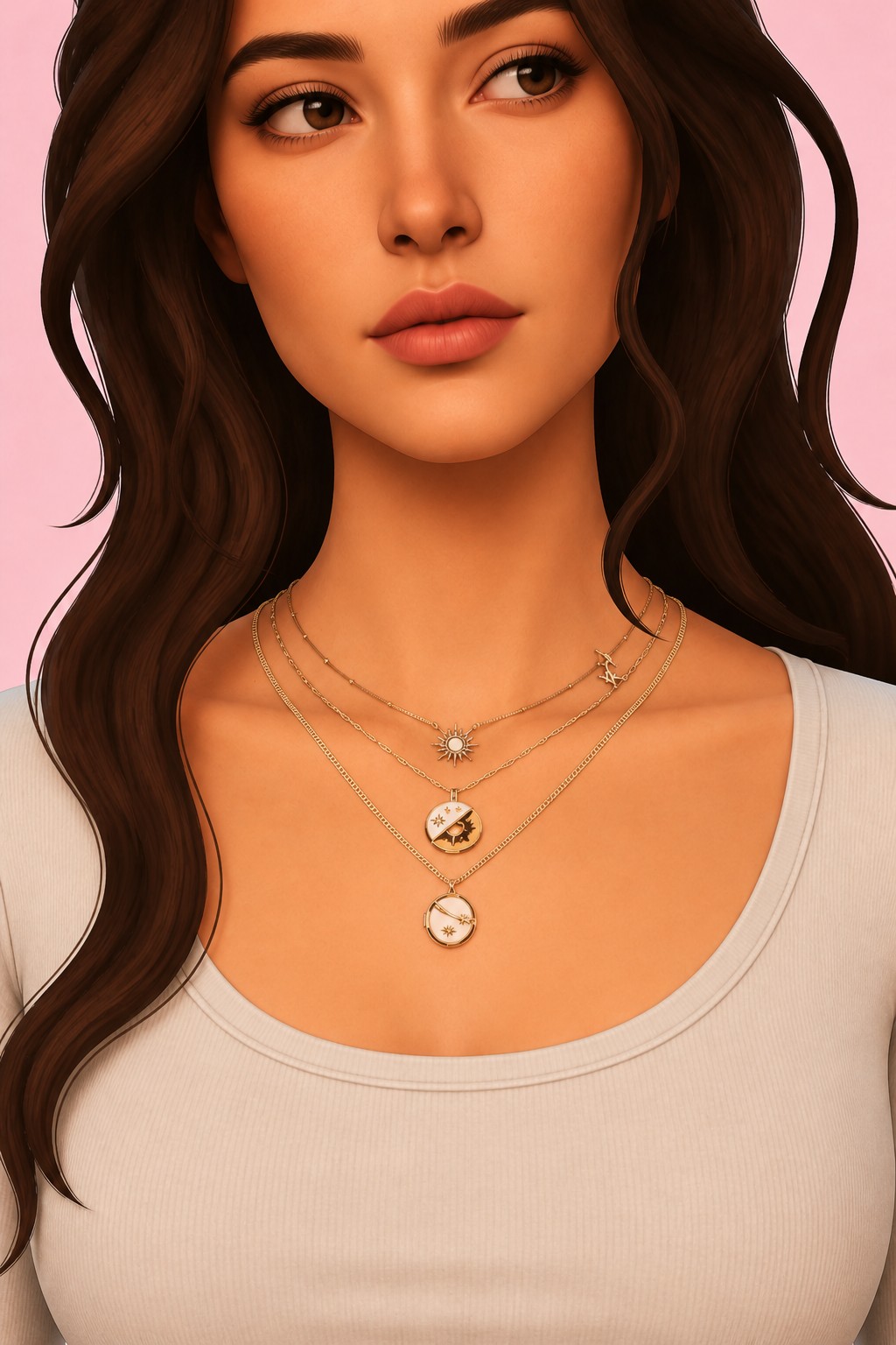 WANDERLUST NECKLACE custom content (CC) for Sims 4 by simpliciaty