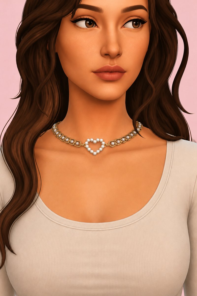 SEIRA NECKLACE custom content (CC) for Sims 4 by simpliciaty