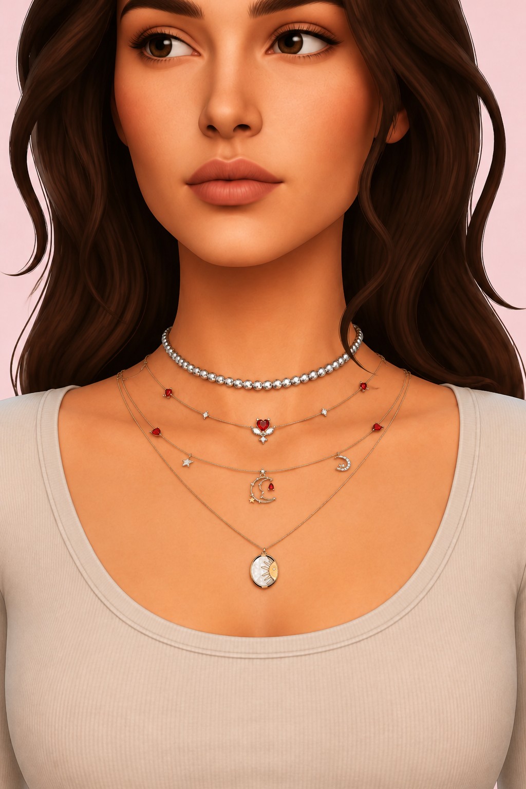 ORION NECKLACE custom content (CC) for Sims 4 by simpliciaty