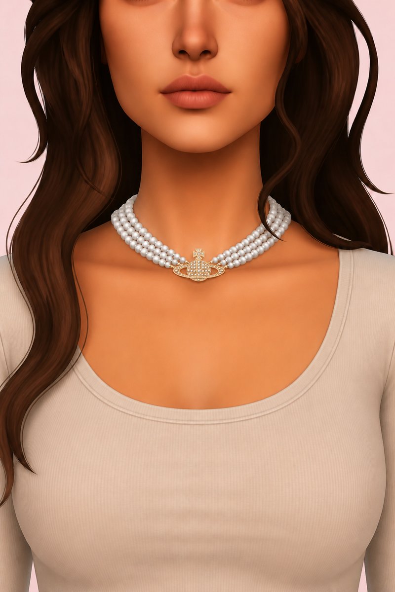 VIVIENNE NECKLACE custom content (CC) for Sims 4 by simpliciaty