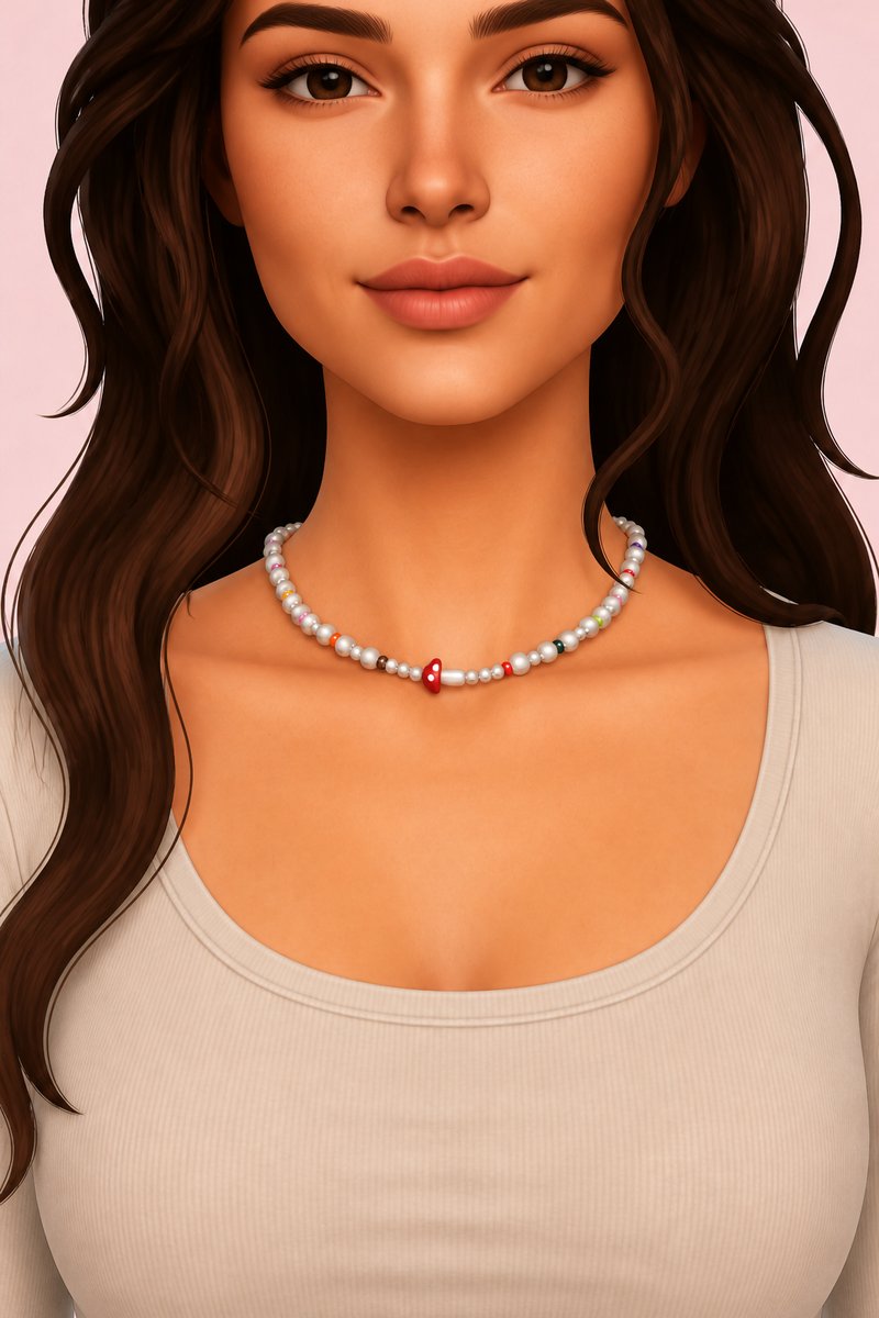 AMANITA NECKLACE custom content (CC) for Sims 4 by simpliciaty