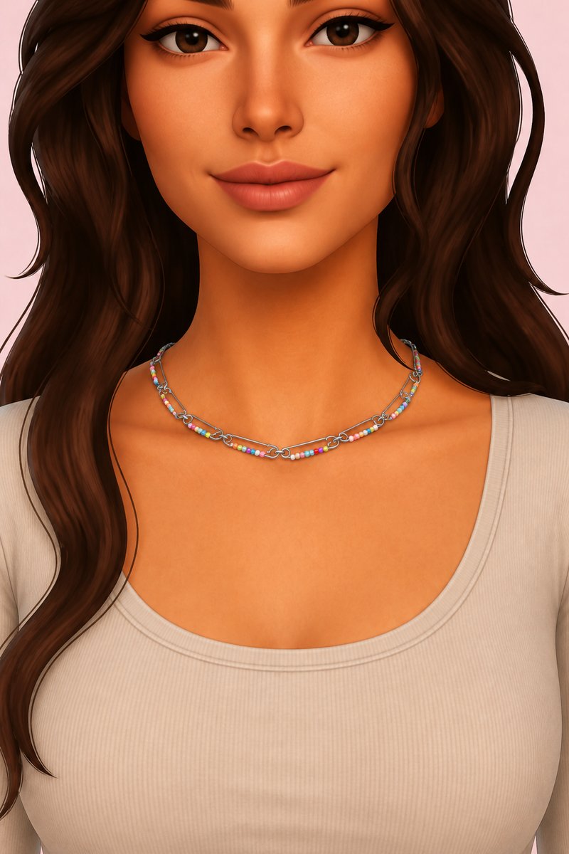 LIZZIE NECKLACE custom content (CC) for Sims 4 by simpliciaty
