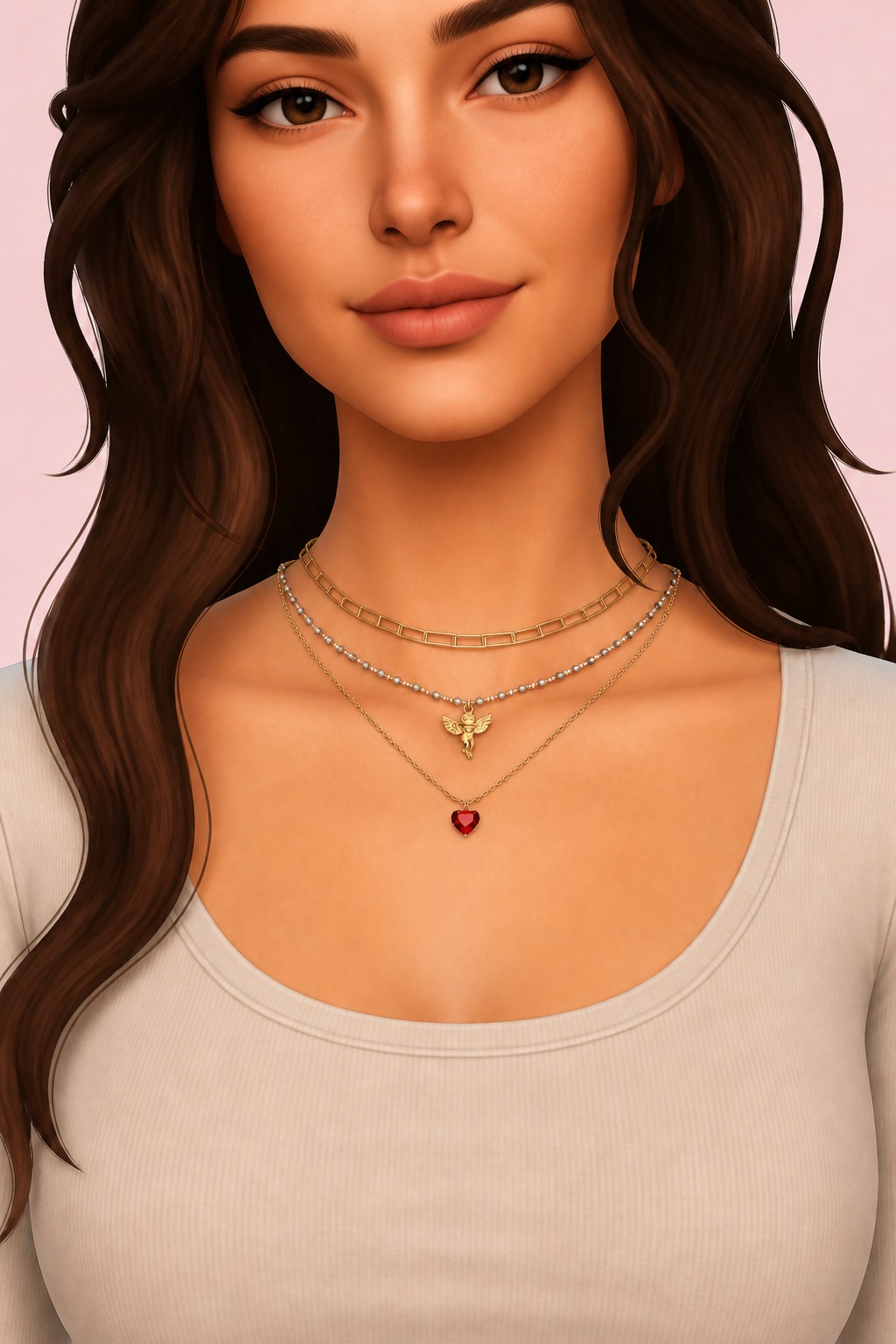 AMORINI NECKLACE custom content (CC) for Sims 4 by simpliciaty