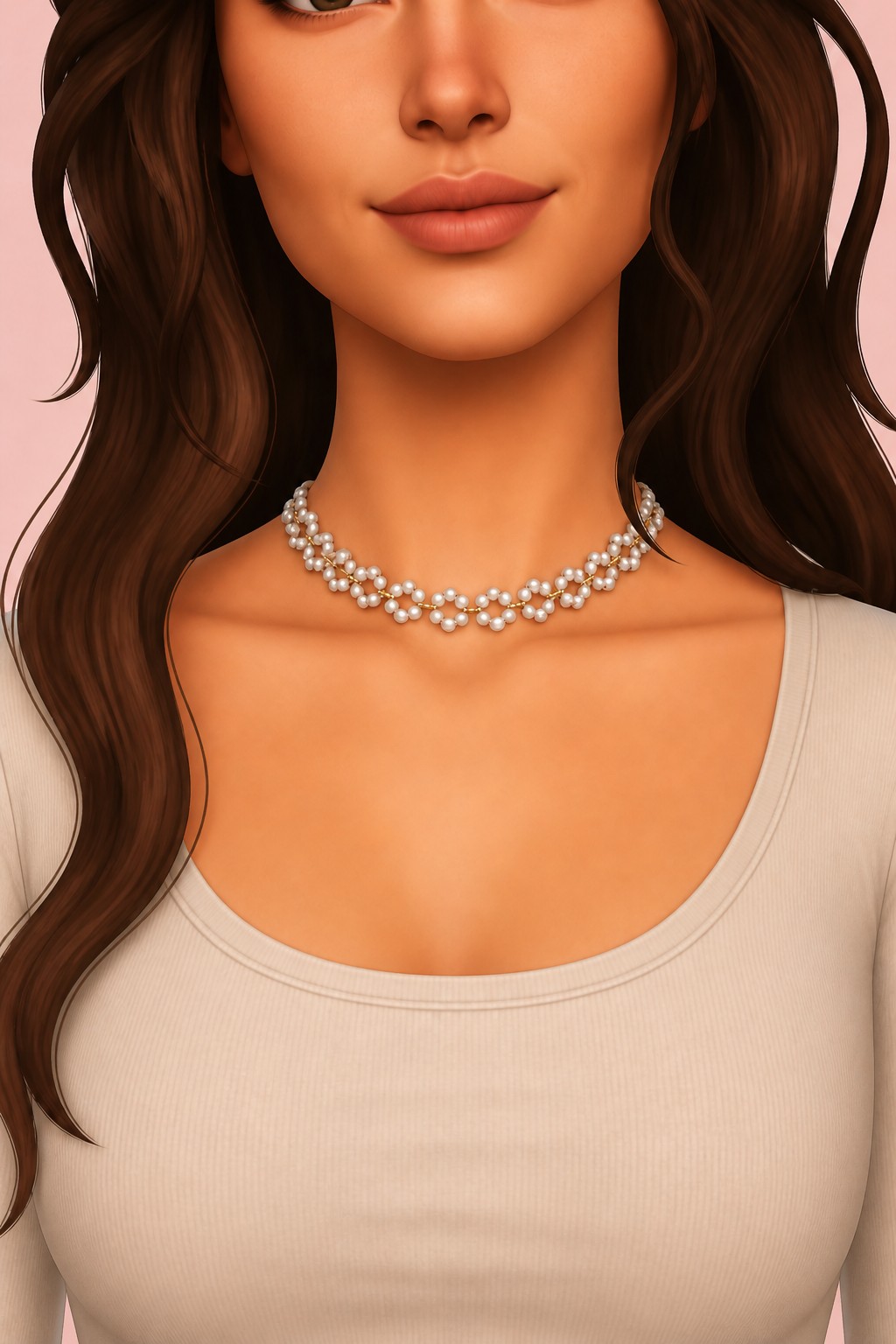 MARGOT NECKLACE custom content (CC) for Sims 4 by simpliciaty