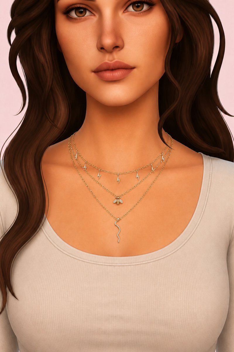 GAIA NECKLACE custom content (CC) for Sims 4 by simpliciaty