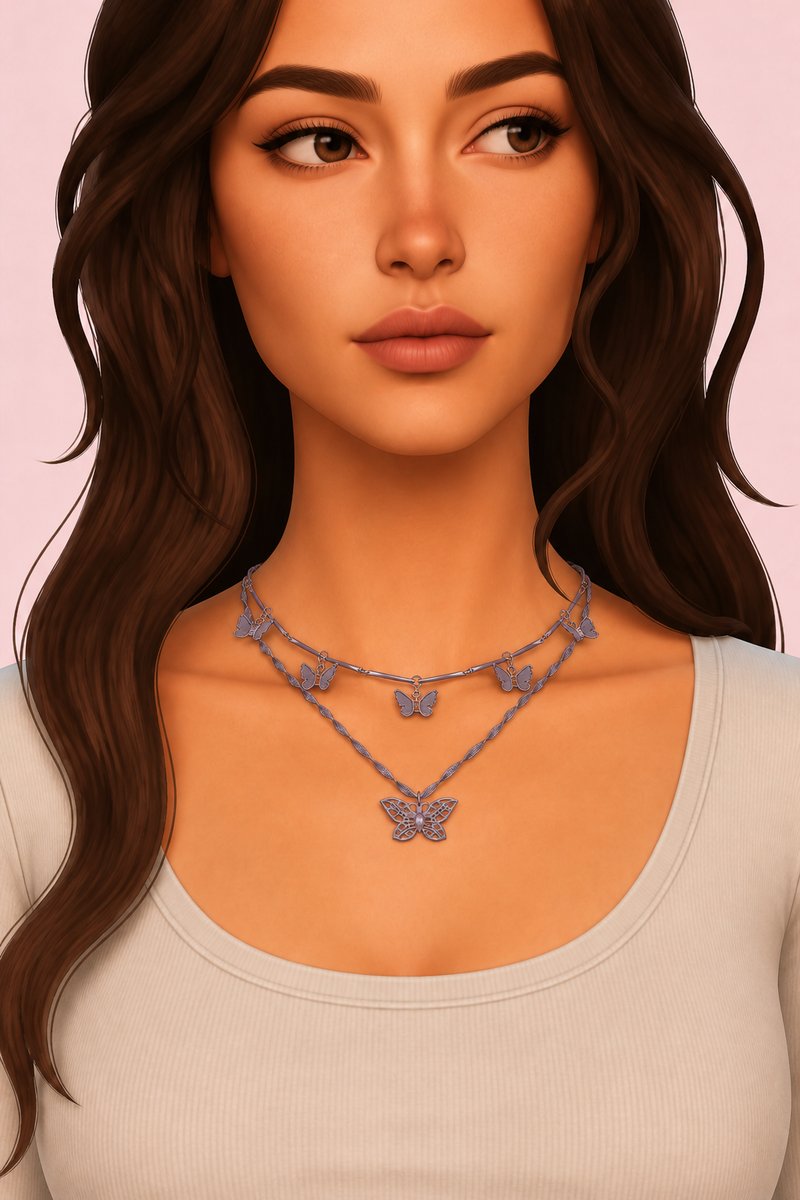 POSIE NECKLACE custom content (CC) for Sims 4 by simpliciaty