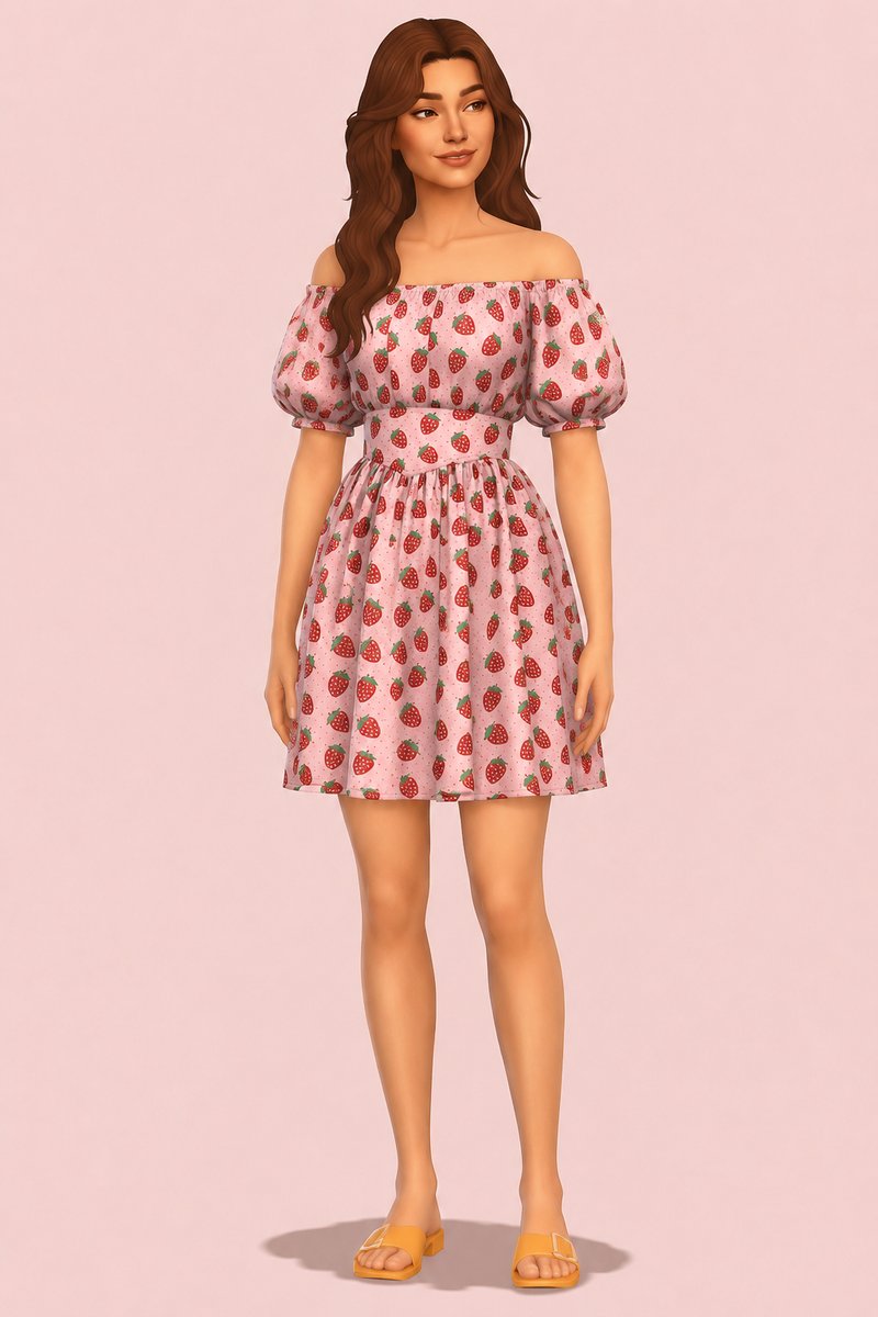 JOANNA DRESS custom content (CC) for Sims 4 by simpliciaty