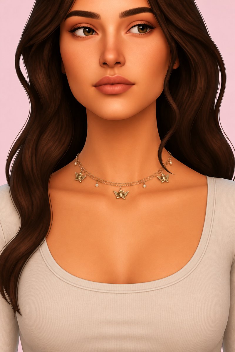 ANGEL NECKLACE custom content (CC) for Sims 4 by simpliciaty