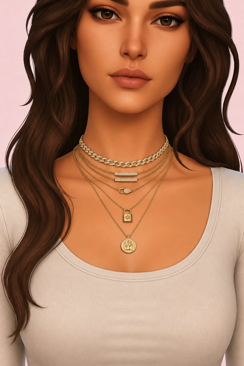 MAEVE NECKLACE custom content (CC) for Sims 4 by simpliciaty