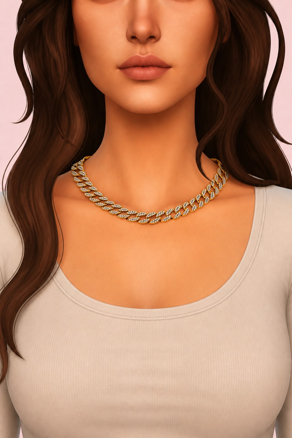 EMMA NECKLACE custom content (CC) for Sims 4 by simpliciaty
