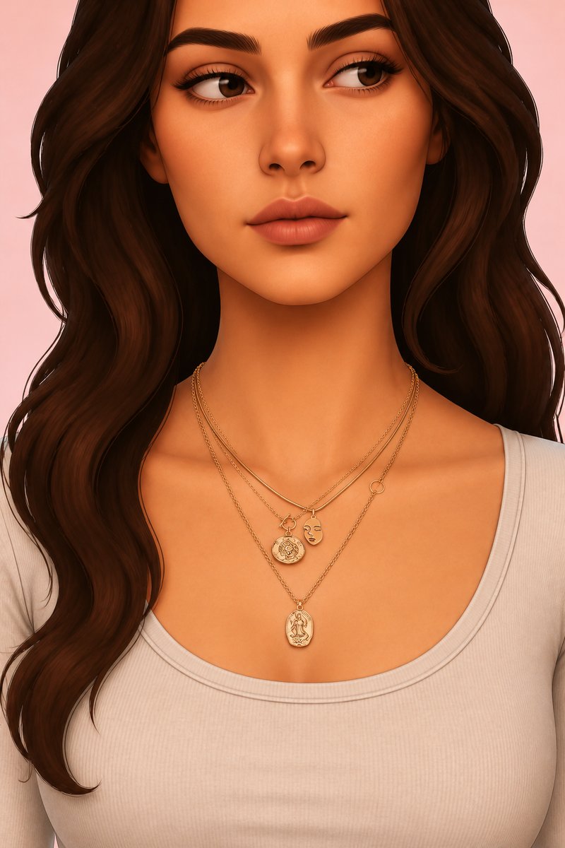MYRA NECKLACE custom content (CC) for Sims 4 by simpliciaty