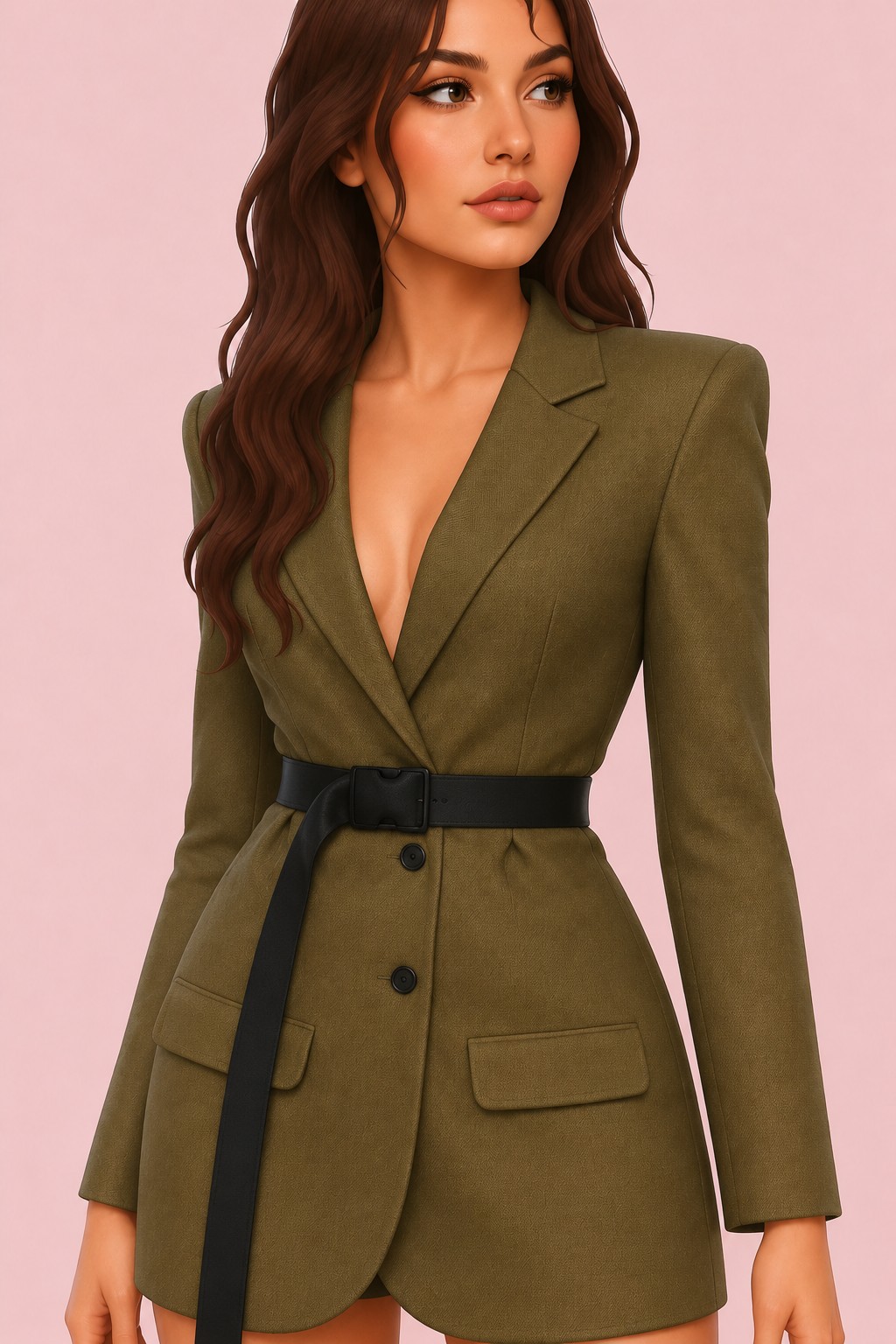 KHAIR BLAZER DRESS custom content (CC) for Sims 4 by simpliciaty