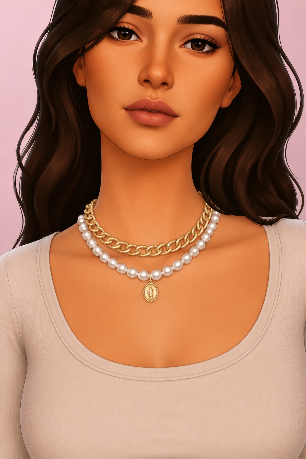 CLAIRE NECKLACE custom content (CC) for Sims 4 by simpliciaty