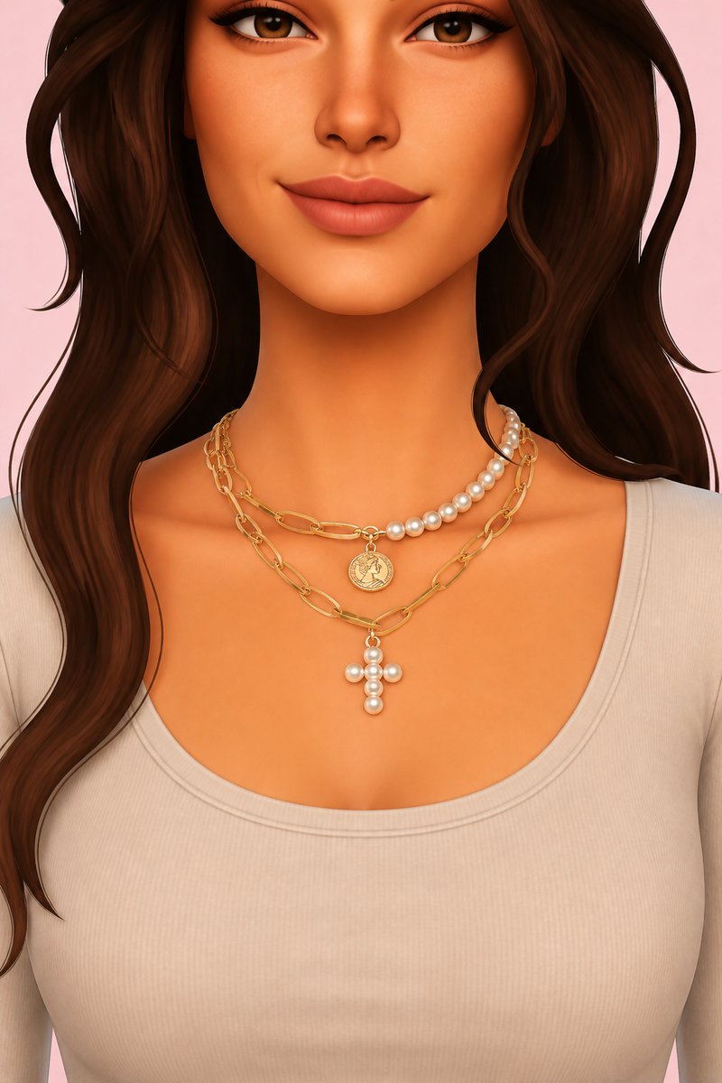 NADIA NECKLACE custom content (CC) for Sims 4 by simpliciaty
