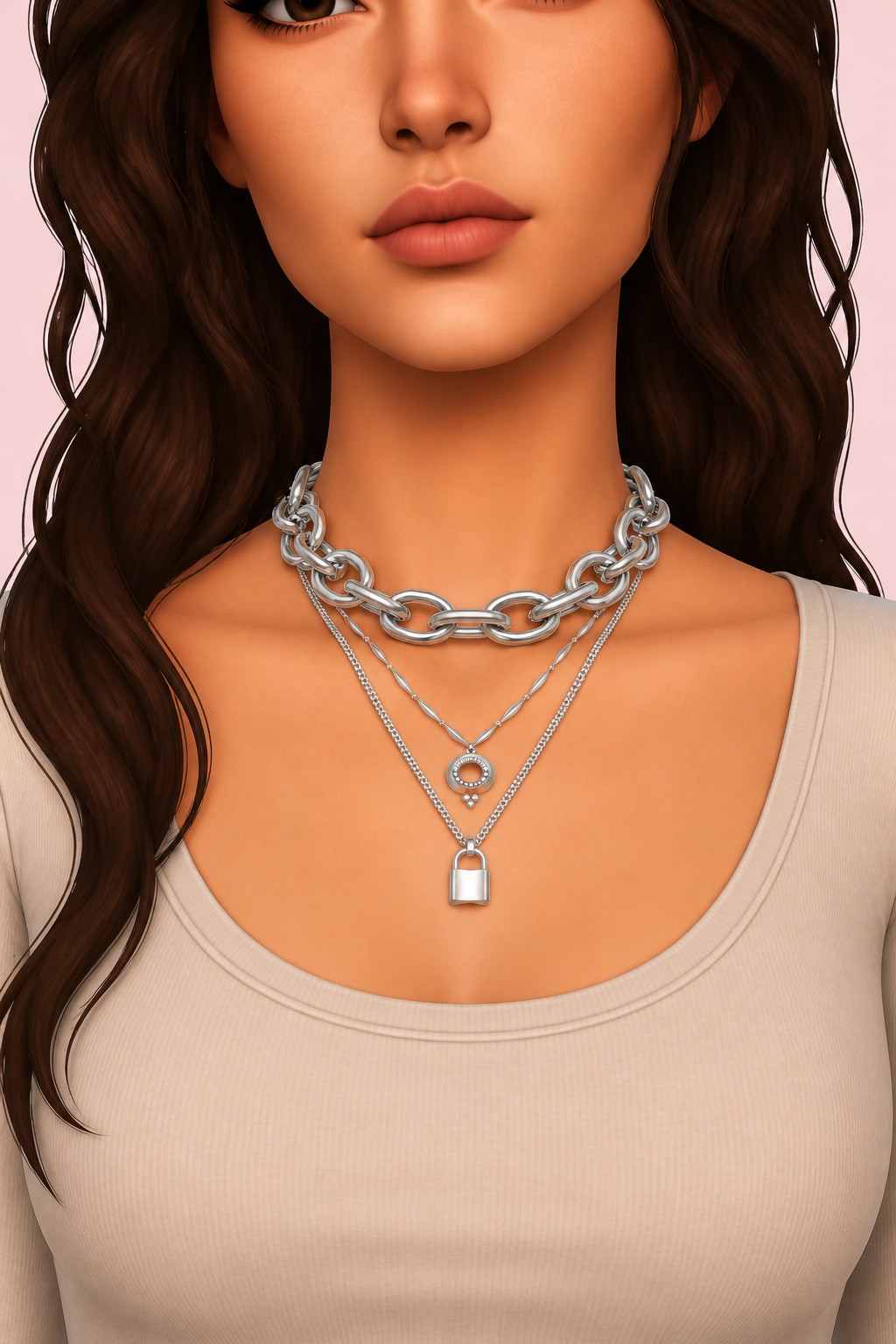 JULES NECKLACE custom content (CC) for Sims 4 by simpliciaty