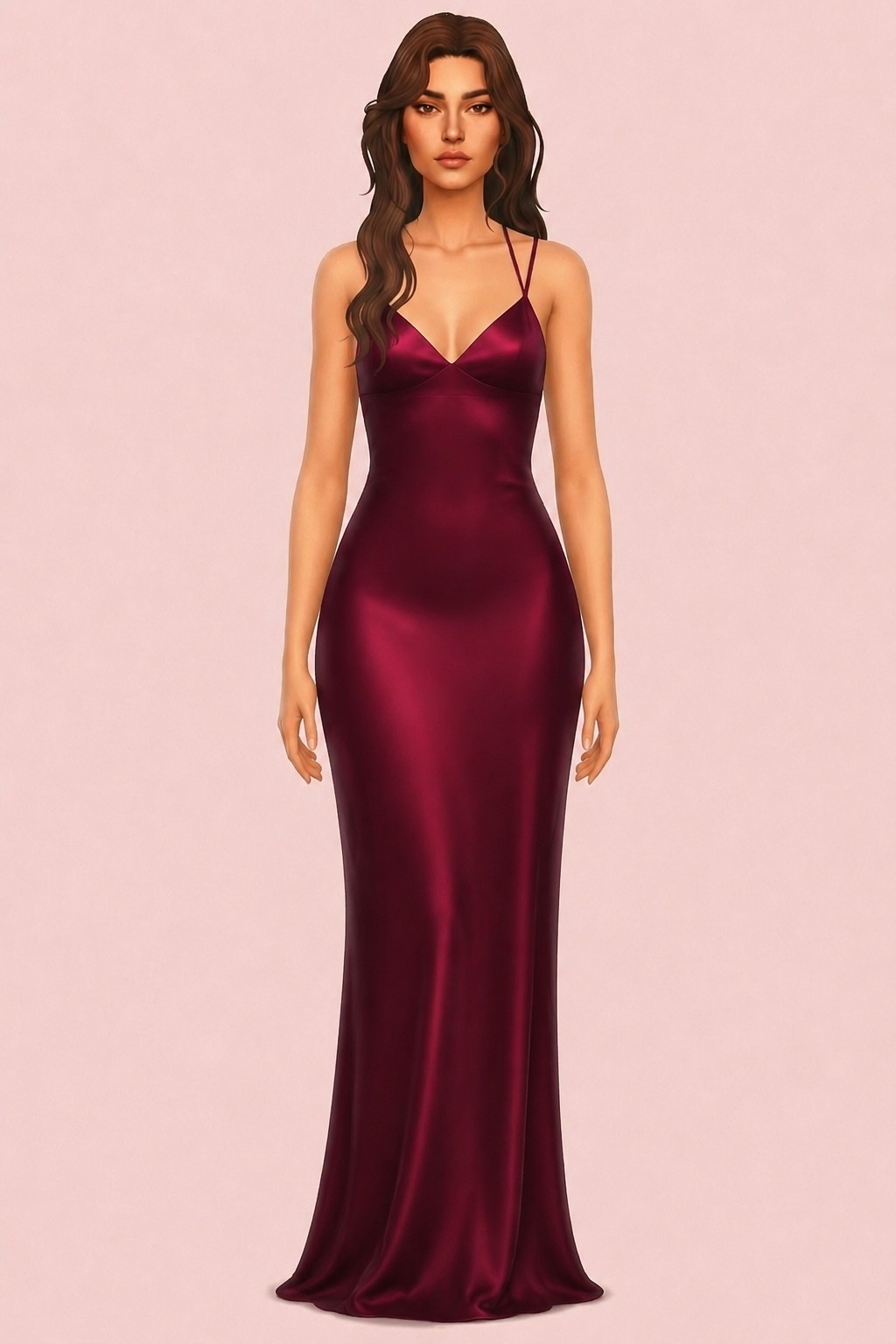 NELLIE GOWN custom content (CC) for Sims 4 by simpliciaty