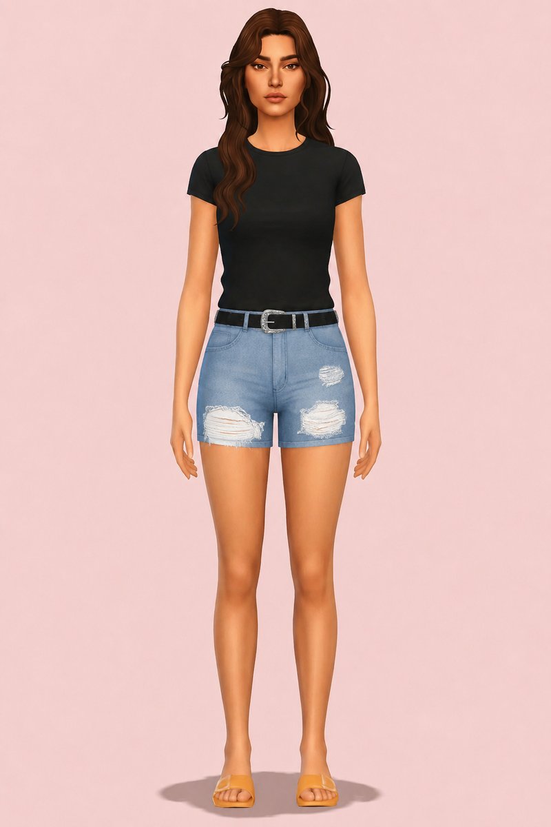 WESTERN BELT (2 VERSIONS) custom content (CC) for Sims 4 by simpliciaty