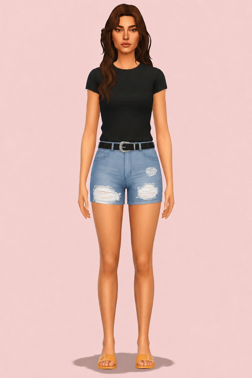 WESTERN BELT (2 VERSIONS) custom content (CC) for Sims 4 by simpliciaty