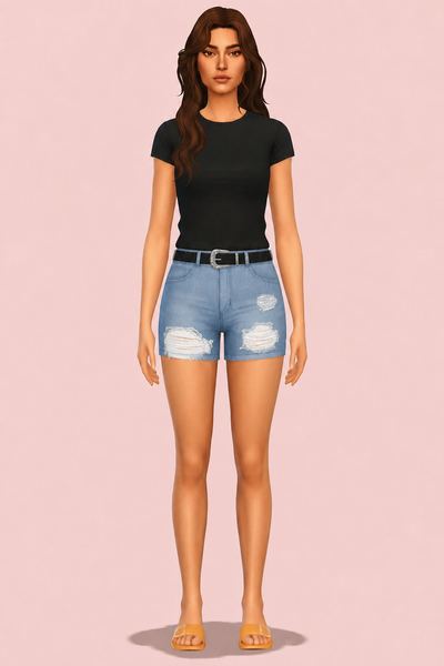WESTERN BELT (2 VERSIONS) custom content (CC) for Sims 4 by simpliciaty