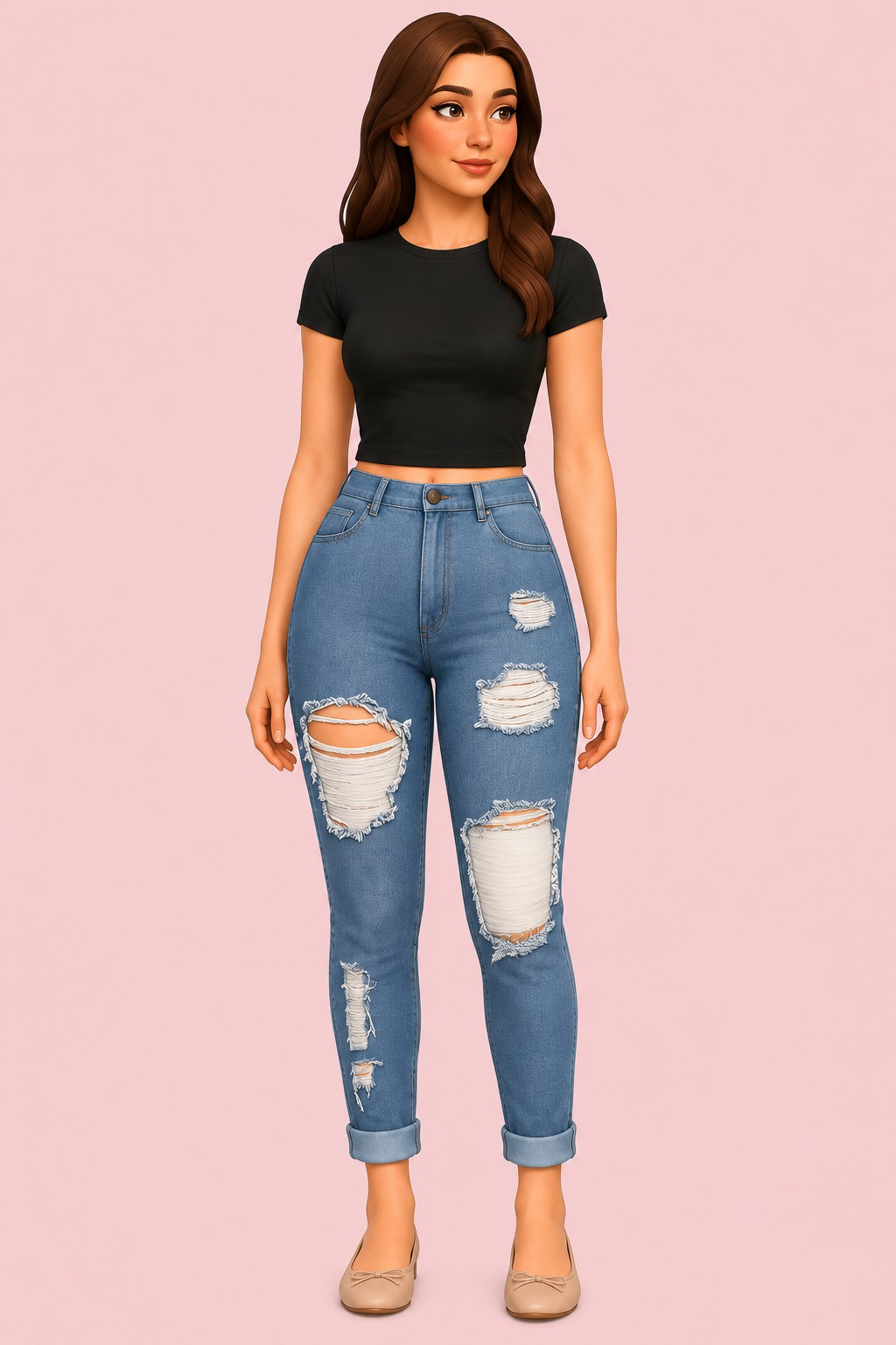 KOURT JEANS custom content (CC) for Sims 4 by simpliciaty