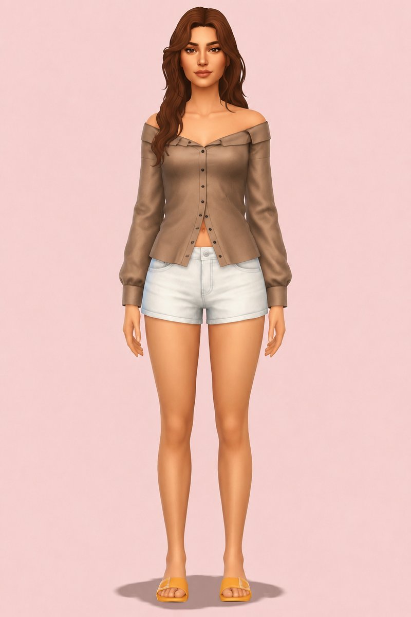 ELISA TOP custom content (CC) for Sims 4 by simpliciaty