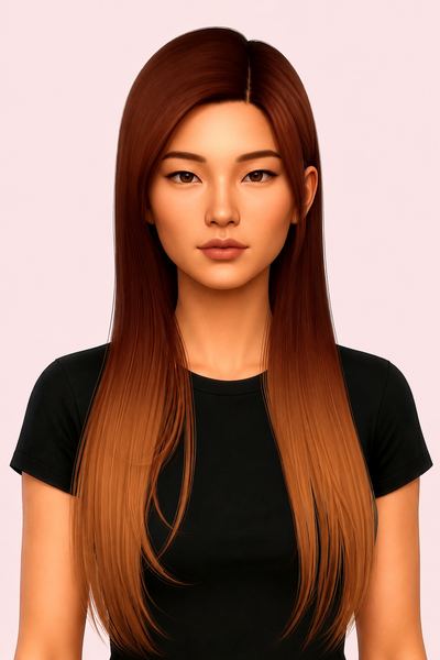 DELILAH HAIR + OMBRES custom content (CC) for Sims 4 by simpliciaty