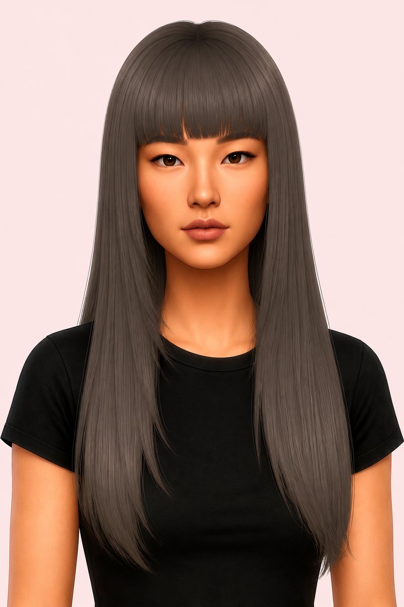 NARI HAIR custom content (CC) for Sims 4 by simpliciaty