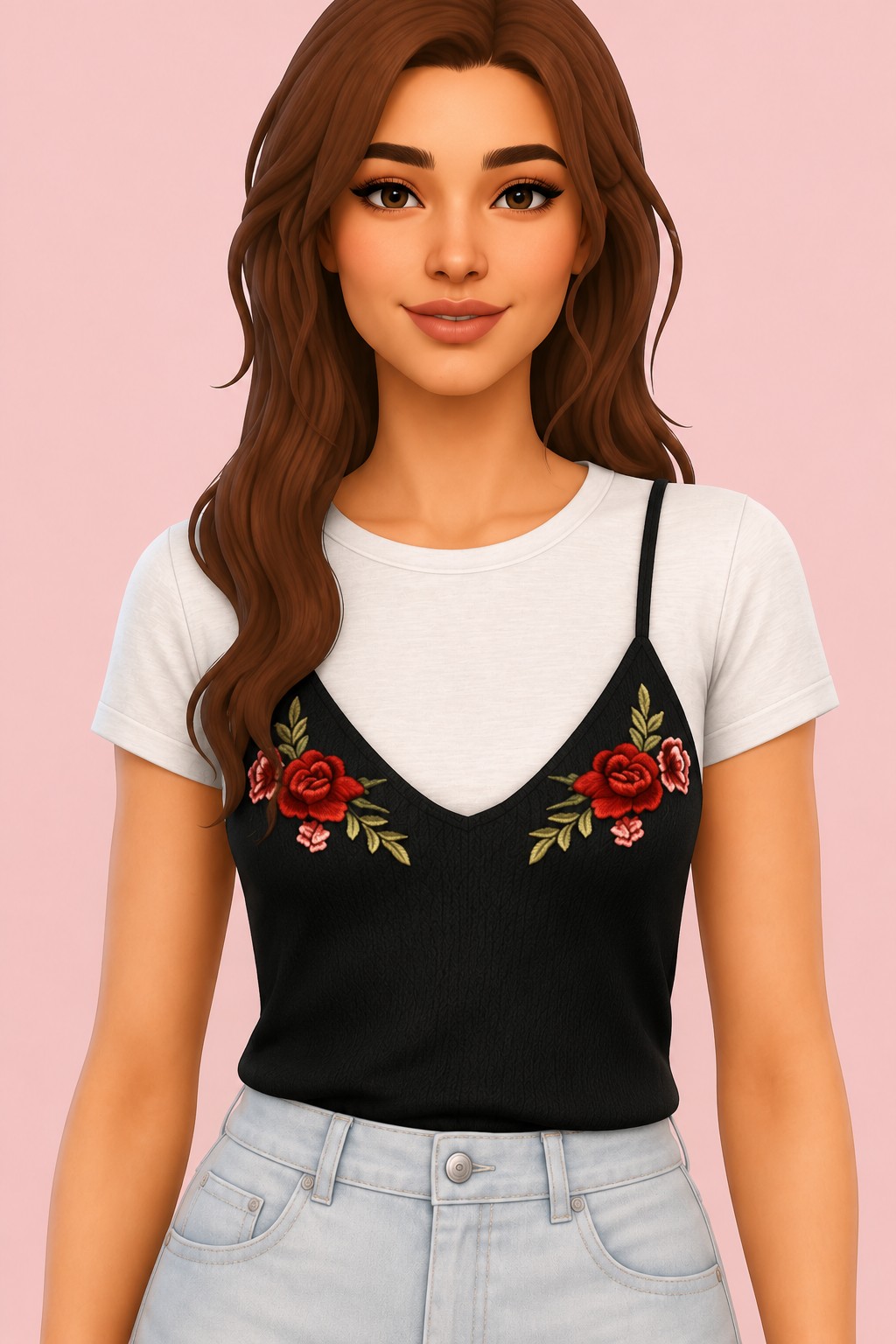 KORINA TOP custom content (CC) for Sims 4 by simpliciaty
