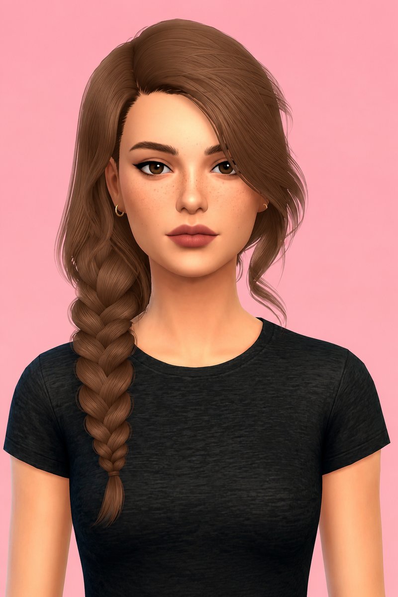 SUMMERWINE HAIR custom content (CC) for Sims 4 by simpliciaty