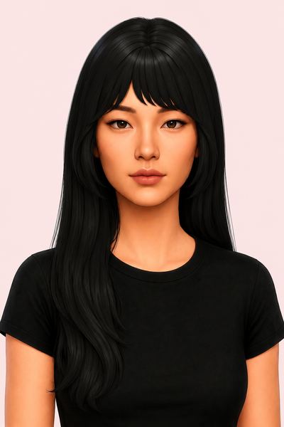 [Maxis Match] FHair 019 V1 V2 V3 custom content (CC) for Sims 4 by nickname_sims4