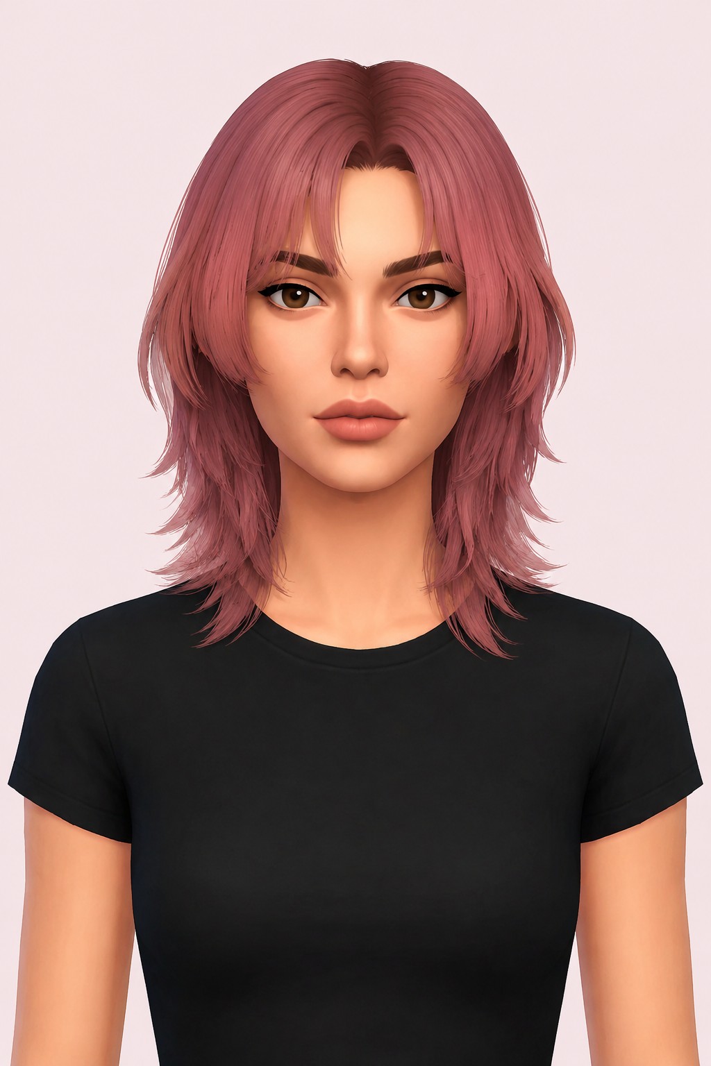 [Maxis Match] FHair 023 V2 custom content (CC) for Sims 4 by nickname_sims4