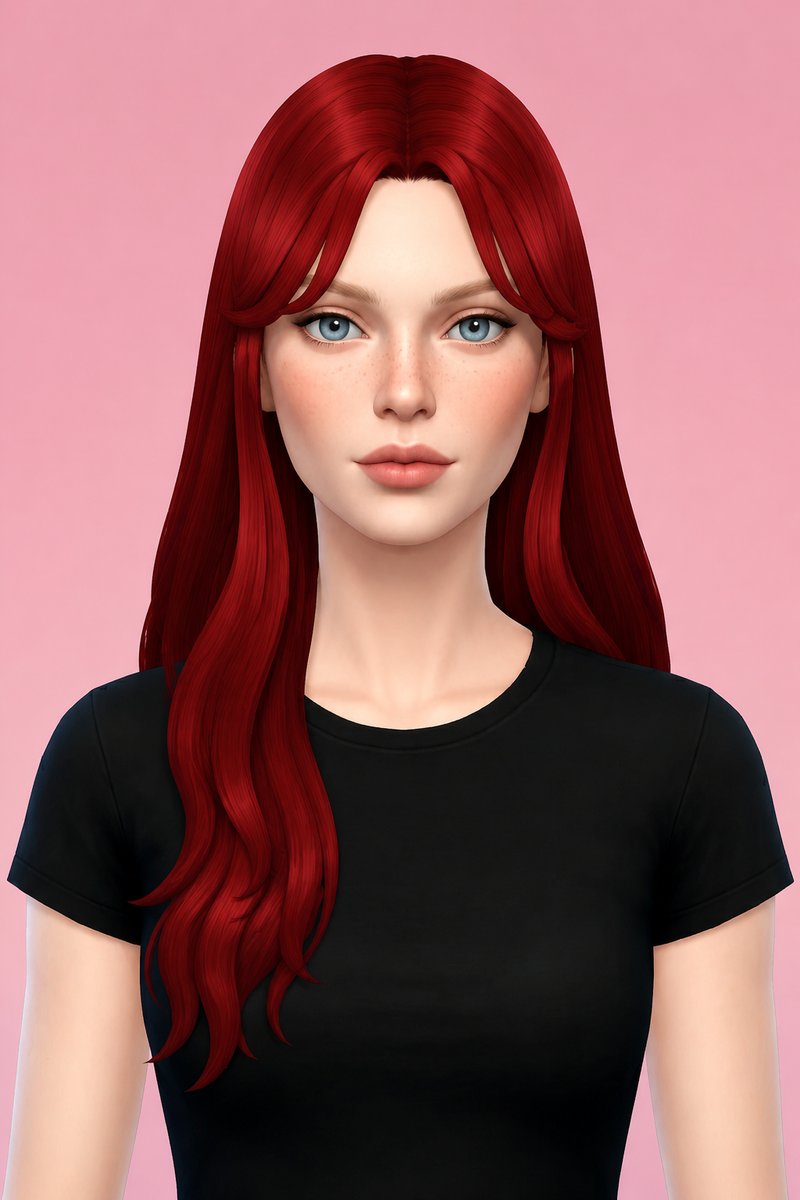 [Maxis Match] FHair 016 V1&2 custom content (CC) for Sims 4 by nickname_sims4