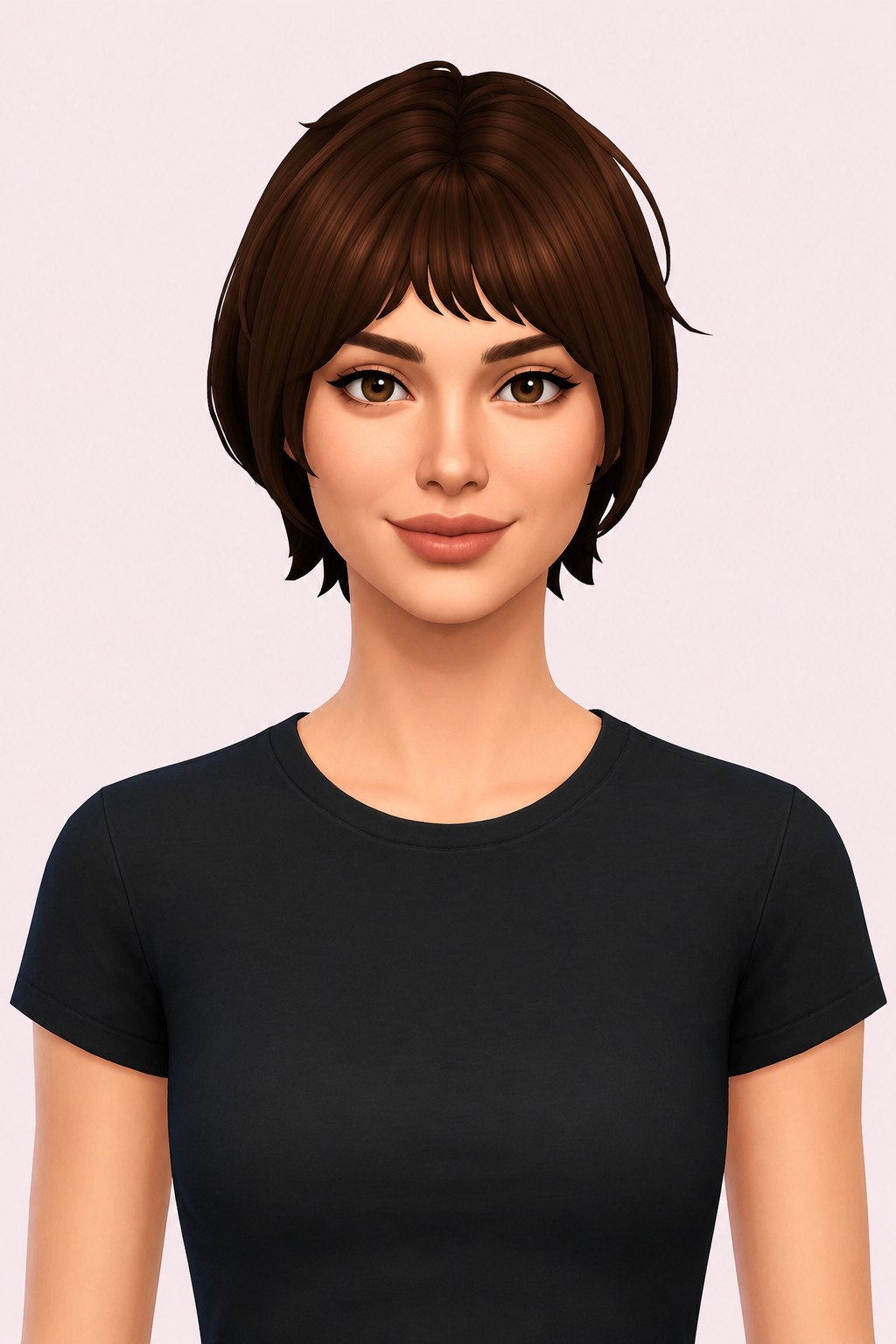 [Maxis Match] FHair 017 V1 custom content (CC) for Sims 4 by nickname_sims4