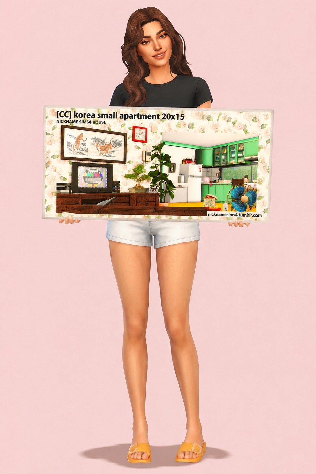 [CC] korea small apartment 20x15 custom content (CC) for Sims 4 by nickname_sims4