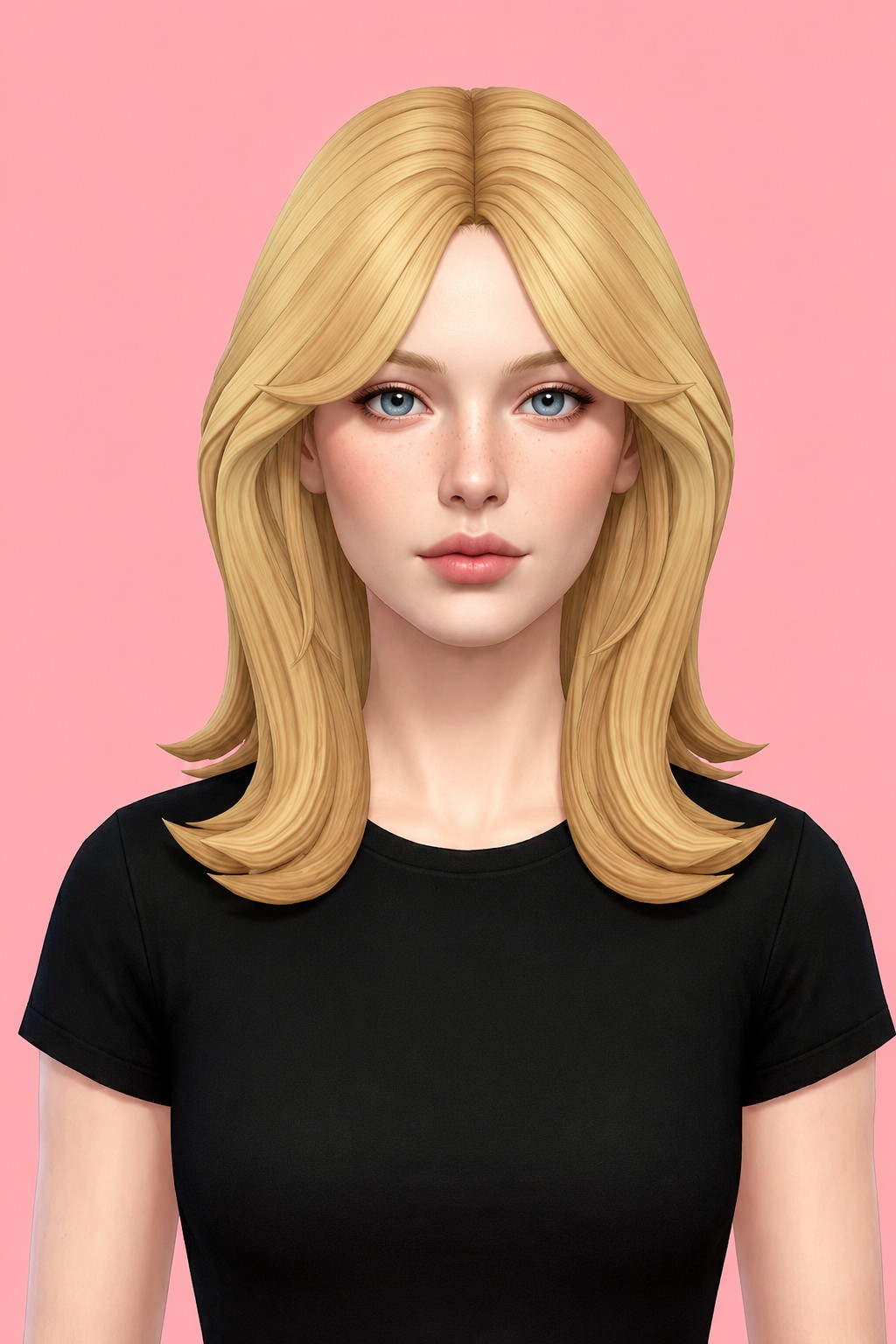 [Maxis Match] FHair 015 V1&2 custom content (CC) for Sims 4 by nickname_sims4
