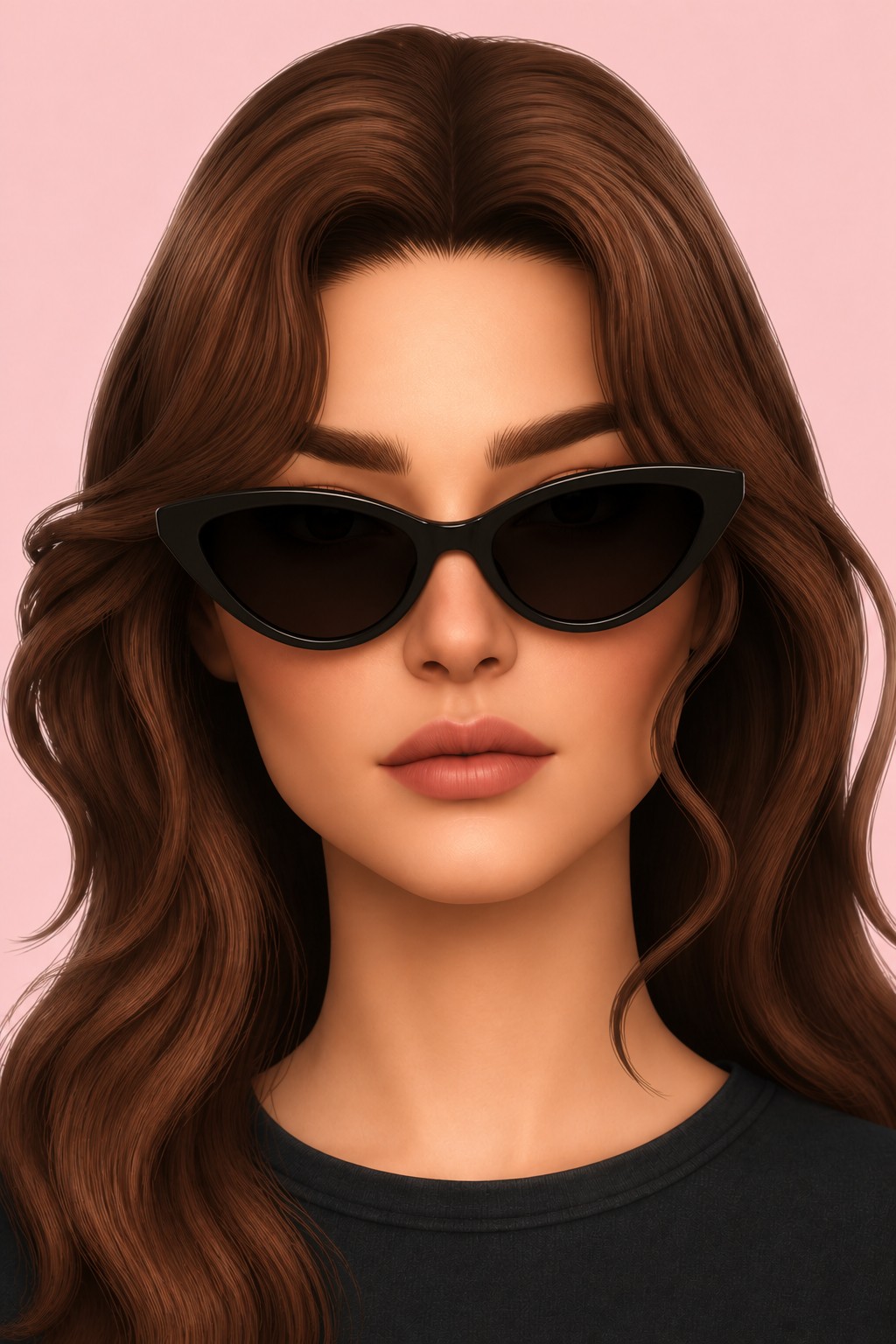 new wave_sunglasses ver3 AF custom content (CC) for Sims 4 by nickname_sims4