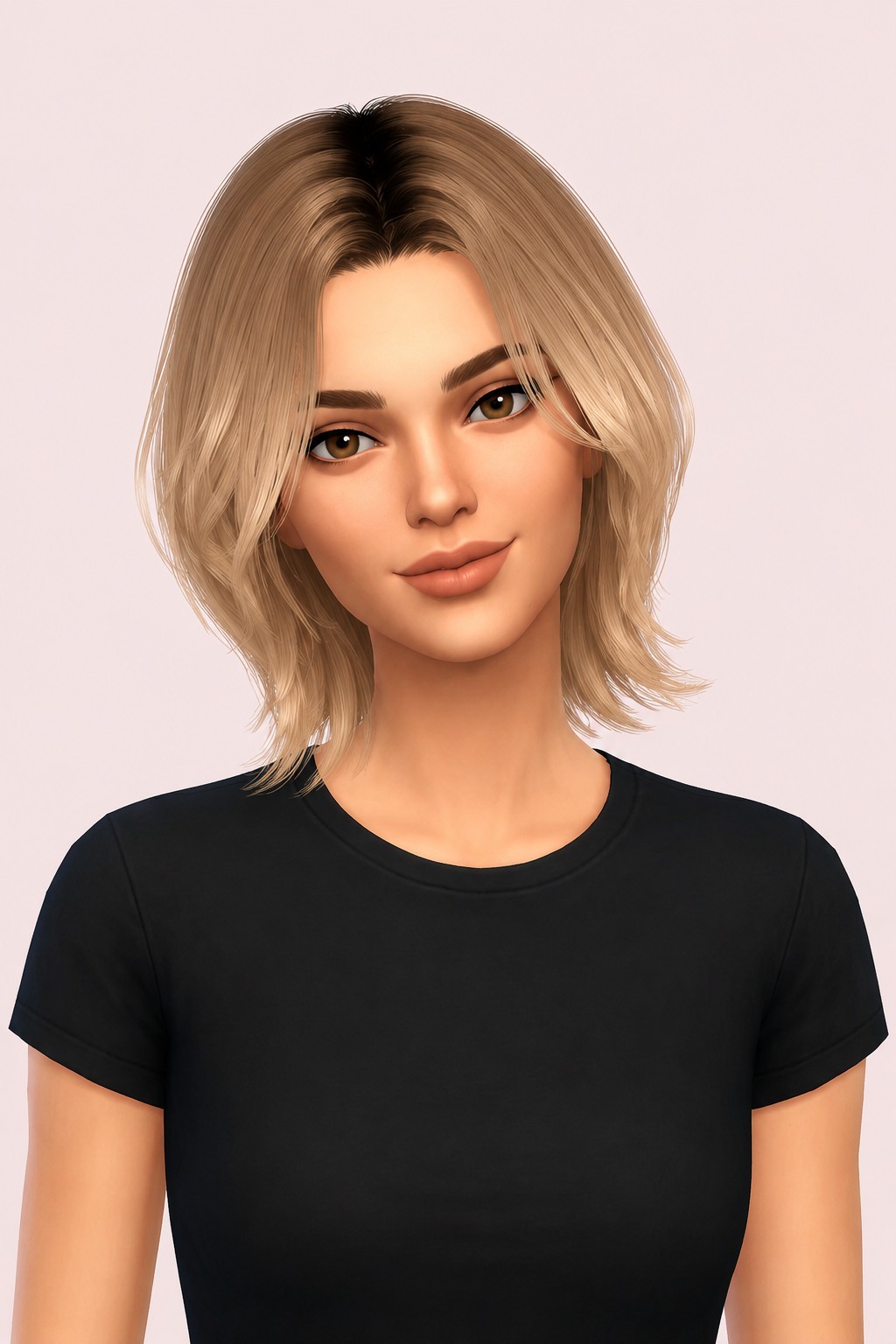 [NODE HAIR] MHAIR 01 custom content (CC) for Sims 4 by nickname_sims4